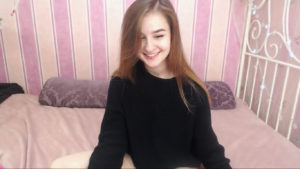 Beautiful teen girl on webcam