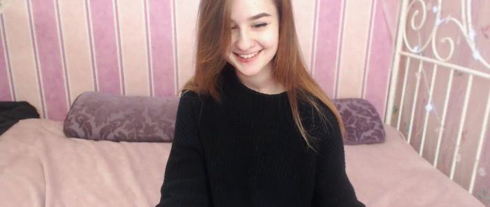 cute young girl on live webcam